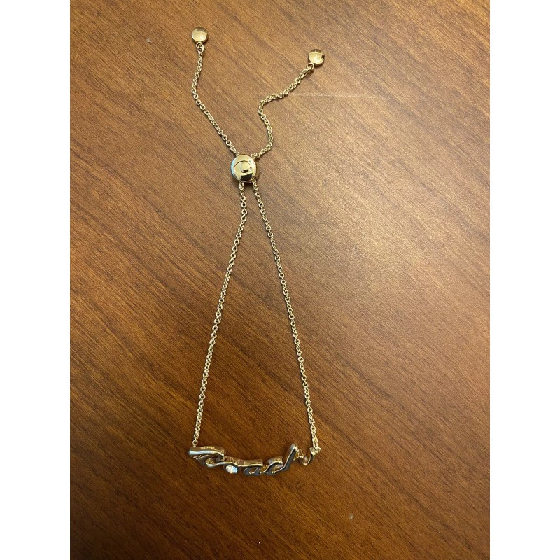 Coach Logo Script Slider Bracelet Yellow MSRP $98