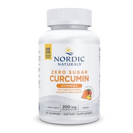 Nordic Naturals Nordic Naturals Zero Sugar Curcumin Gummies, Mango - 60 Gummies - 200 mg Optimized Curcumin Extract - Great Taste - Antioxidant Support, Healthy Metabolic Balance - Non-GMO, Vegan - 30 Servings