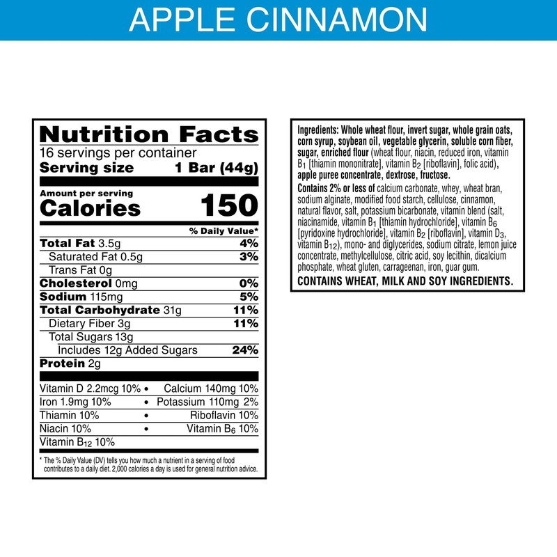 Kellogg's Nutri-Grain Cereal Bars made with 14g Whole Gain, Apple