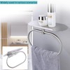 DIYZON Towel Ring with Shelf Steel Self, Stainless Steel Bath