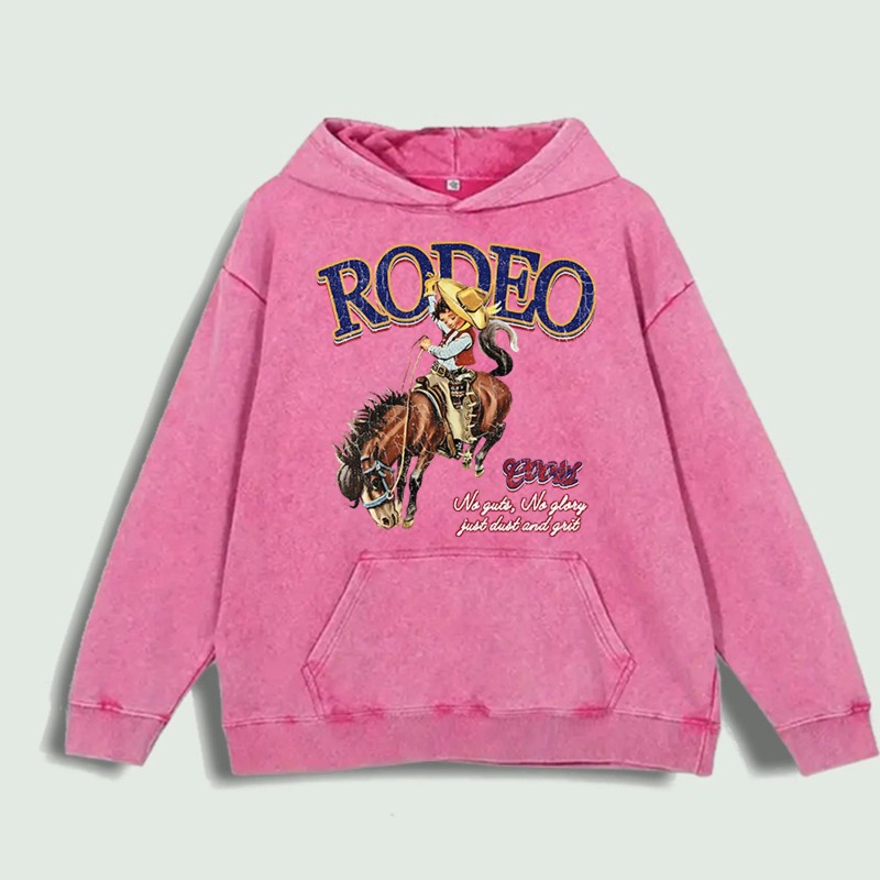 Rodeo Spirit Graphic Hoodie 100% Cotton US Warehouse 6 ColorsColor: