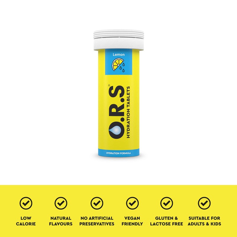 O.R.S Hydration Tablets with Electrolytes, Vegan, Gluten and Lactose Free