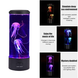 WBTY Electric Jellyfish Lamp, LED Jellyfish Atmosphere Lamp LED Lava Lamp Mood Color Changing Night Light, Gift for Men Women Home Office Decoration