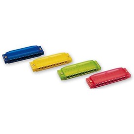 Kids Clearly Colorful Translucent Harmonica, Assorted Colors