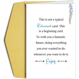 Oamiolek Funny Retirement Card for Him Her, Heartfelt New Beginning Retirement Card, Inspiring Retirement Card for Friend Coworker Boss