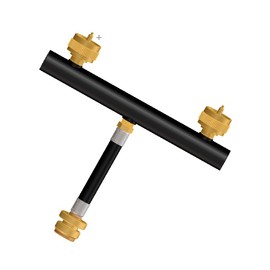 MENSI Dual Propane Refill Adapter Kit, 2 x 1lb Adapters with 3ft High Pressure Hose, QCC Entry for 20-50lb Tanks, Black