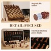 2 in 1 Magnetic Wooden Chess and Checkers Board Game