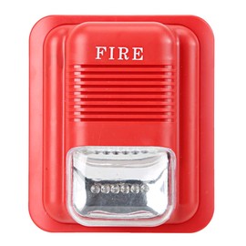Asixxsix Advertencia de luz y Sonido estroboscópico, Alarma de Incendio, Alarma de Incendio, de Sirena DC12V / 24V, mercados de hoteles para casa, Granja, Villa