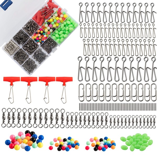 Alwonder 516pcs Sea Fishing Swivel Snaps Kit in Box Include