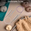 40-Inch Stainless Steel Circular Knitting Needles, Metal Round Knitting Needles