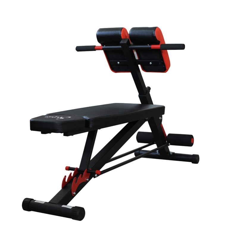 Soozier Upgraded Multi-Functional Hyper Extension Bench Dumbbell Bench Adjustable Roman