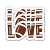 (3PCS) Love Football Stickers – Waterproof Vinyl Decals for Water