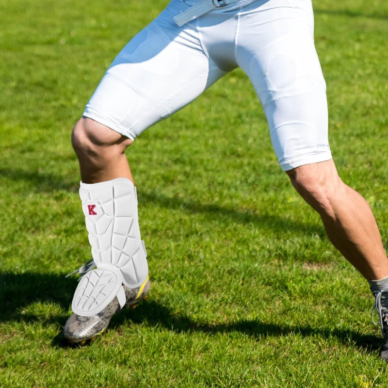 Baseball & Softball Catcher Leg Guards (White, Adult)