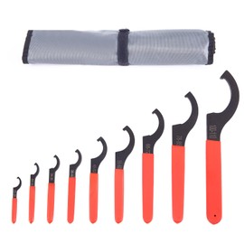 HCXUANWJTL 9 Pcs Coilover Spanner Wrench Set, Adjustable Shock Wrench Universal Carbon Steel Spanners for Most Coil Over Shock Adjustments
