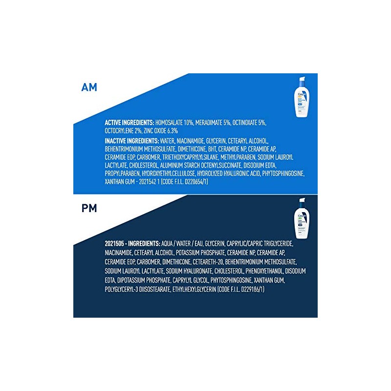 CeraVe AmPm Bundle Facial Moisturizing Lotion, 2 Count