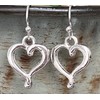 Little Silver Heart Dangle Earrings Love Romance. Jewelry Earrings for