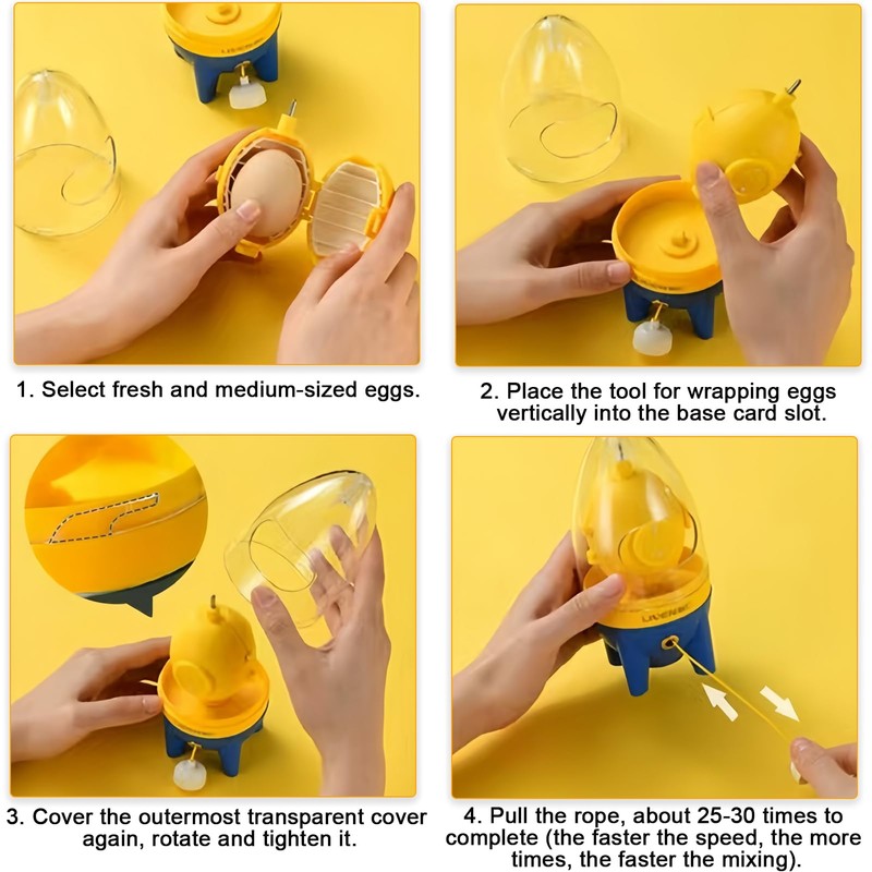 Egg Scrambler Shaker, Egg Mixer, Quick Golden Manual Egg Mixer,