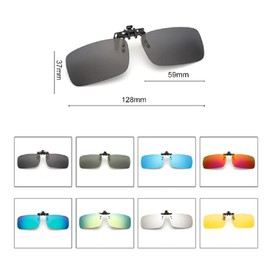 SagaSave Polarized Sunglasses Clip, Outdoor Driving Fishing Sunglasses for Glasses(Yellow Green)