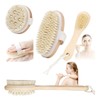 4pcs Cepillo Corporal De Cerdas Natural Exfolia Piel Muerta