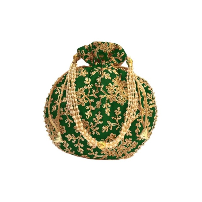 Indian Ethnic Pink Potli Bag Ladies Handbag Clutch for Bridal