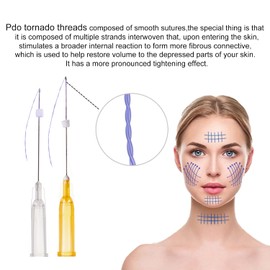 Elves Pdo Threads (Tornado Screw 27G 38MM) For Face Lift/Long Lasting Twist Threads Lift for Whole Body/Tornado Screw Lifting Thread for lips (20pieces)