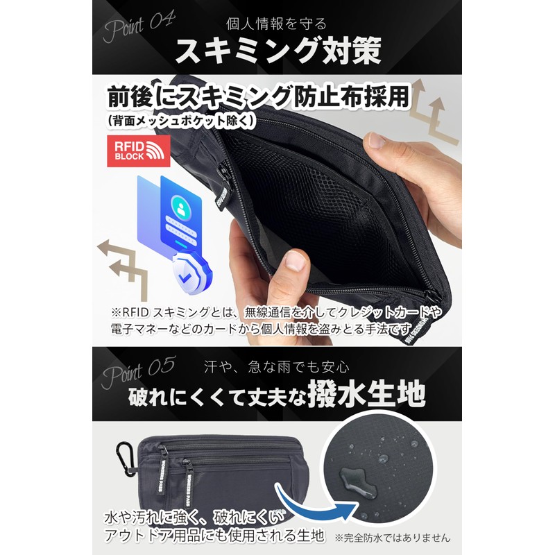 WondersPass Security Pouch, 2-Way Belt That Can Be Removed, Passport
