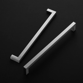 Ravinte 2 Pack Square Bar Kitchen Cabinet Handles Brushed Nickel Cabinet Pulls Drawer Pulls with 10 Inch Hole Center Kitchen Handles Hardware for Drawer Dresser and Cupboard