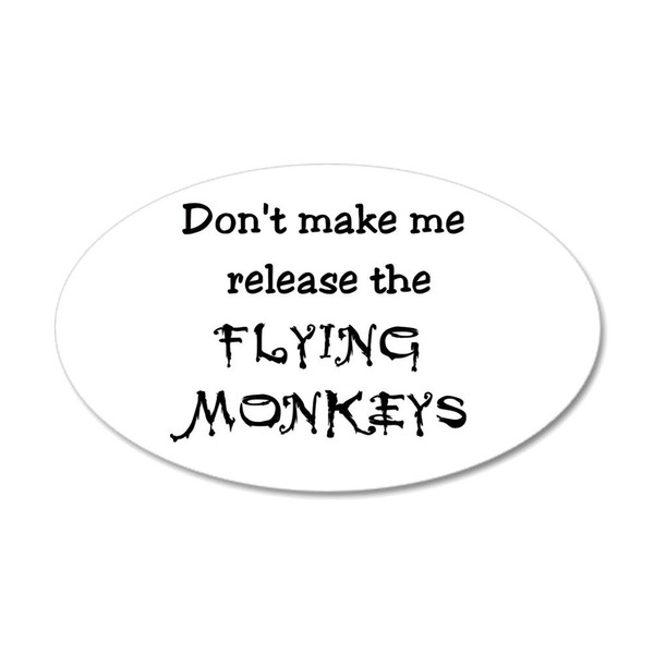 CafePress Flying Monkeys 20X12 Oval Wall Peel 20"x12" Oval Wall