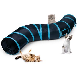 Wolfi Túnel para Gatos, Túneles de Gato con 2 Vías para Gatos de Interior, Túnel de Juego Plegable para Gatos, Casa para Gato de Juguete Interactiva, Juguetes para Gatos