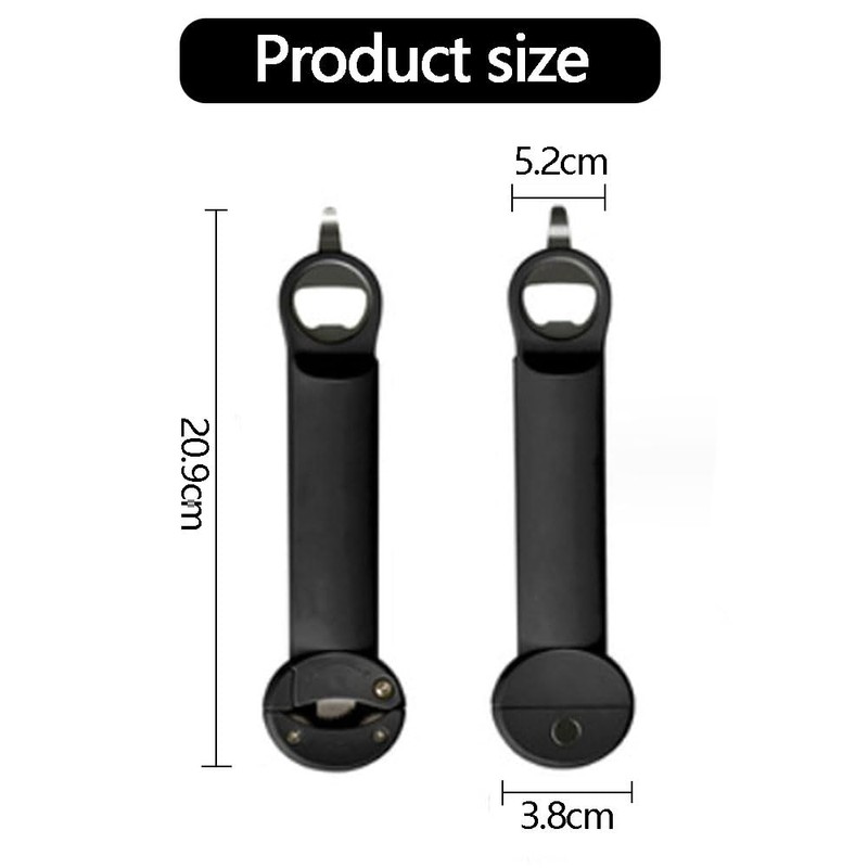 2PCS Adjustable Stainless Steel Bottle Opener, 2.5–9.5cm Multi-Function Can Opener