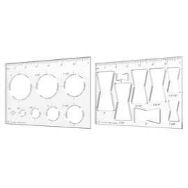 ETFOBMI Router Jig Template, Router Templates for Woodworking, Acrylic Circle Butterfly Bowtie Template for Woodworking Circle Butterfly Inlay Template Decorative