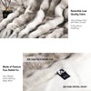 HRLMP Faux Rabbit Fur Throw Blanket for Couch 1000GSM Smooth