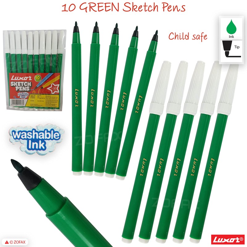 LUXOR Watercolour Felt Tip Pens Writing Pack Write Colour Draw