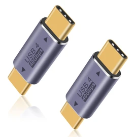 Duttek 40Gbps USB Type C Male Adapter, USB4 Type C Converter Adapter, USB-C Converter Adapter Supports 8k@60HZ and 100W 5A Fast Charge, Compatible with Thunderbolt 3/4 and USB Type C Interface