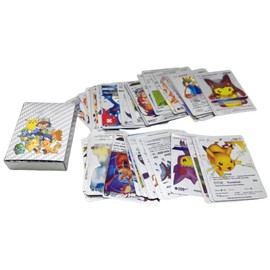 OMEIU Ultimate Shiny Gold Silver Card Bundle - 55 Random Cards (Silver)