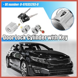ACROPIX 1 Set Door Lock Cylinder with Keys for Isuzu NPR NQR NKR ELF 1994 1995 1996 1997 1998 1999 2000 2001 2002 2003 2004-2007 Door Ignition Lock Cylinder Key 8-97035-293-0 Car Parts