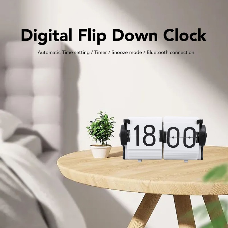 Digital Flip Down Clock Multifunction Mechanical Automatic Down Page Desk