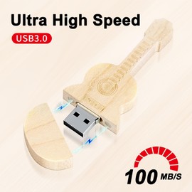 DONWEI USB Stick, USB Stick 128 GB Large Storage Capacity, Guitar Modelling USB Stick 3.0, for Home and Office Data Storage.
