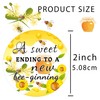 2 Inch A Sweet Ending to A New Bee-ginning Stickers