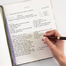 Bespoke Letterpress Heirloom Recipe Book Journal, Pears
