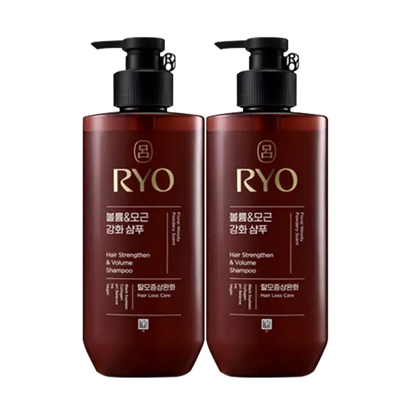RYA 려 흑운 볼륨 모근강화 샴푸 480ml 2개/한방샴푸 Black Bean