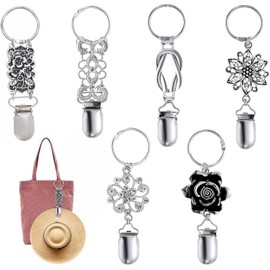 THJOPOKEEL 6 Piezas Clip Sombrero Viaje, de Metal para Bolsa, Cardigan para Hombres Mujeres Equipaje Al Aire Libre Viajes Accesorios
