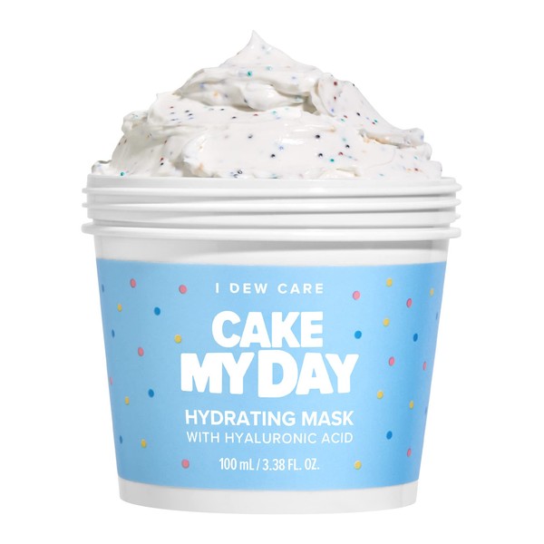 I DEW CARE Wash-Off Face Mask - Cake My Day | Hydrating, Refreshing for Dry Skin with Hyaluronic Acid, 3.38 Oz