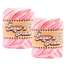 Sugar'N Cream Yarn - Ombres Super Size-Strawberry