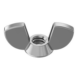 Wing Nut: 1/4"-20 Thread Size, Steel, Zinc Plated 100 Pack