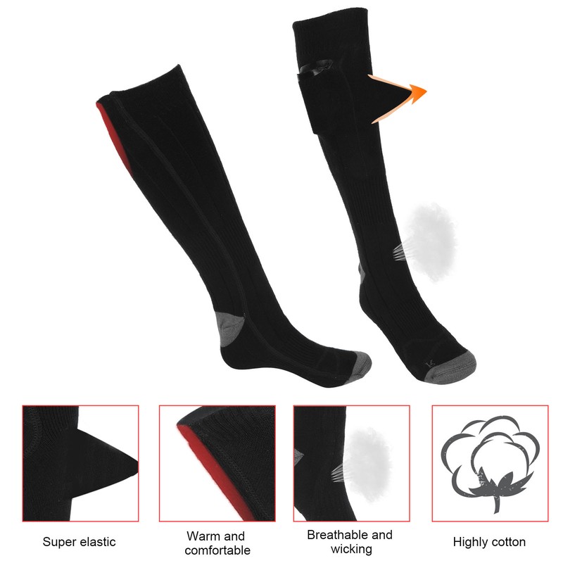 Washable Electric DoubleSided Heated Socks USB Charging with Temperature Control