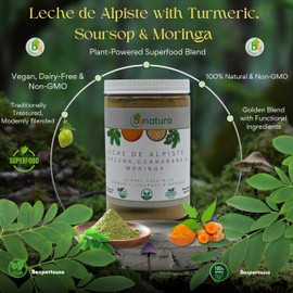 Leche de Alpiste, Curcuma, Guanabana & Moringa (Premium Canary Seed Milk – with Turmeric, Soursop & Moringa) – Superfood Blend by Bexpertsusa– 16 oz – Vegan, Dairy-Free, Non-GMO, 100% Natural