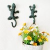 Zorues Rustic Gecko-Shaped Decorative Wall Hook Rack Hangers for Hanging