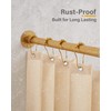 Yampos U Shaped Shower Curtain Rod Gold, [Both Sides: 23.6"-52",