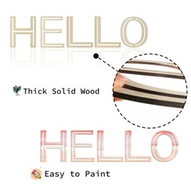 Wooden Letters 12 Inch,1/5 Inch Thick Large Wood Letter A Cutouts Unfinished Wooden Alphabet Letters for Wall Decor Crafts DIY Painting Birthday Party Nursery Holiday Big Home Decorations